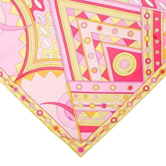 Emilio Pucci Silk Scarf with Geometric Design - Picture 2 of 6